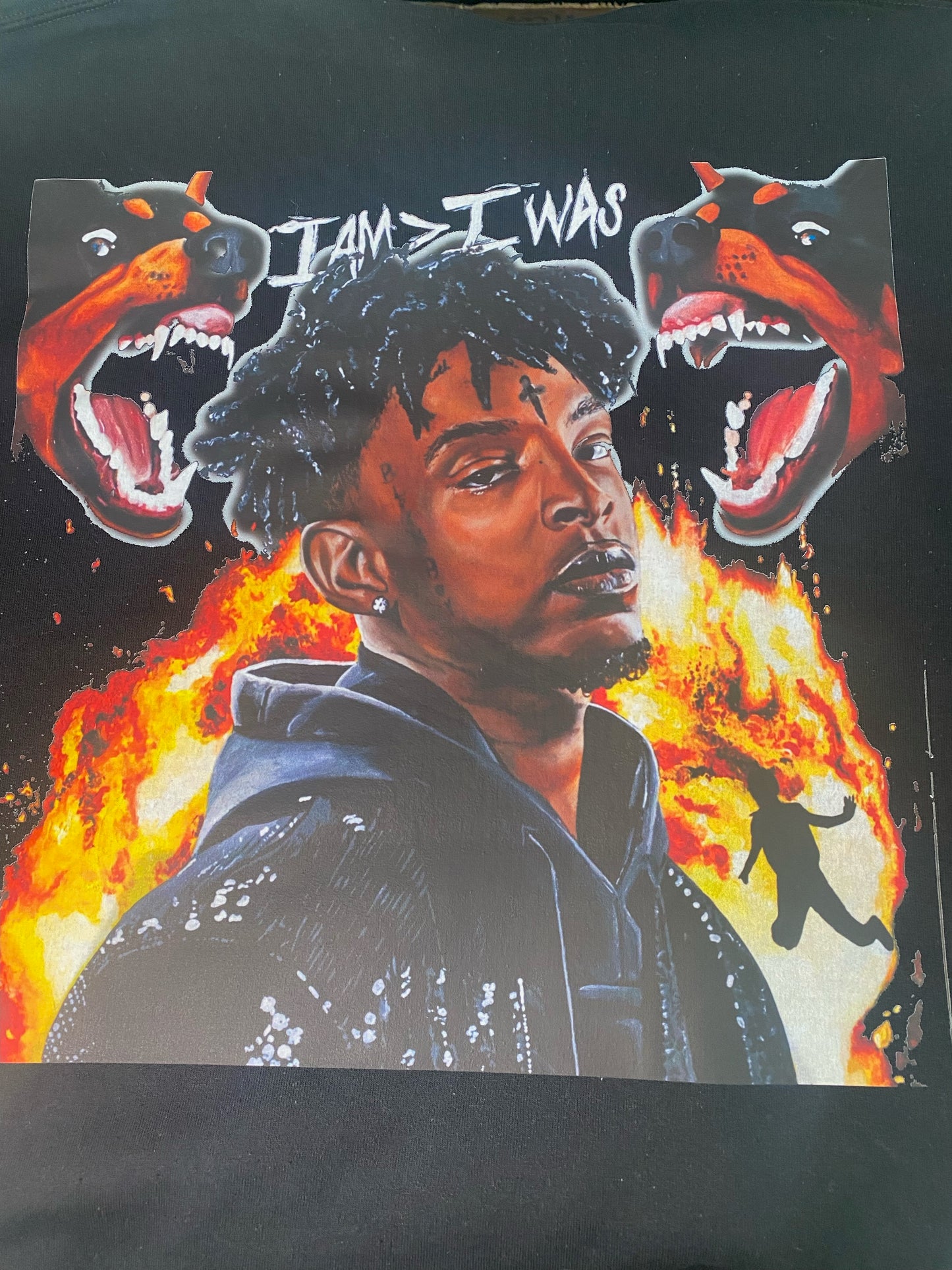 21 Savage embroider hoodie with back design